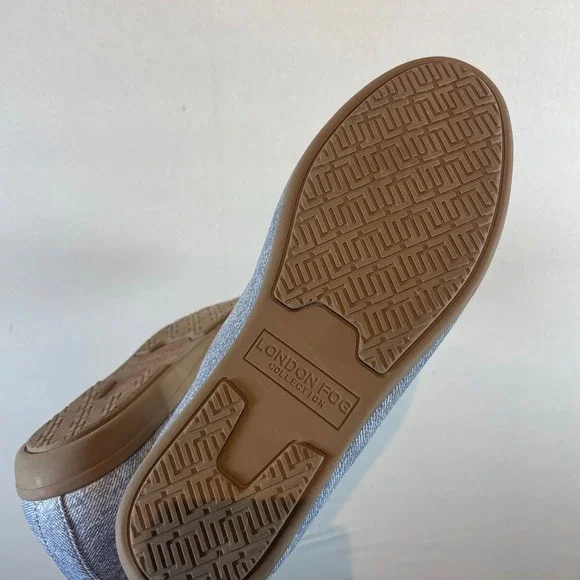 London Fog Bixby Blue Denim Buckle Ballet Flats Womens 7.5W Wide Slip On Shoes - Picture 6 of 7